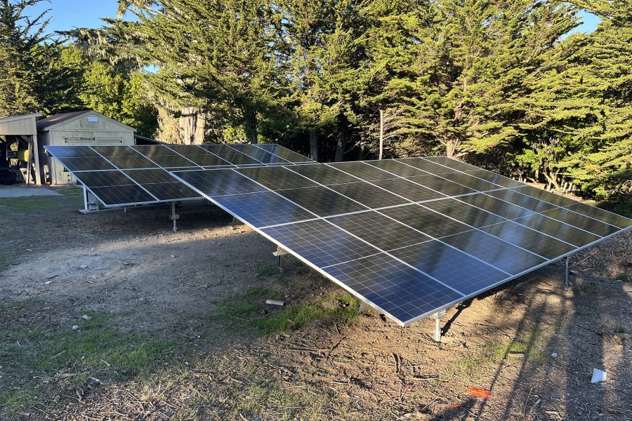 The brand new, ground-mounted solar array and battery backup system at Año Nuevo will save money and resources in the long run as well as keep the power on during storms.