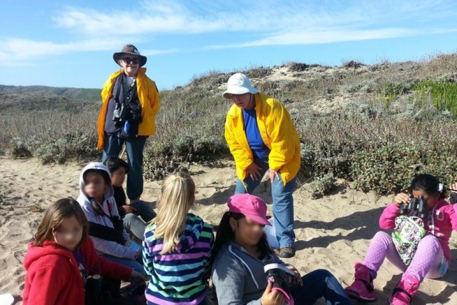 School group with docents. (Photo: courtesy CA State Parks)